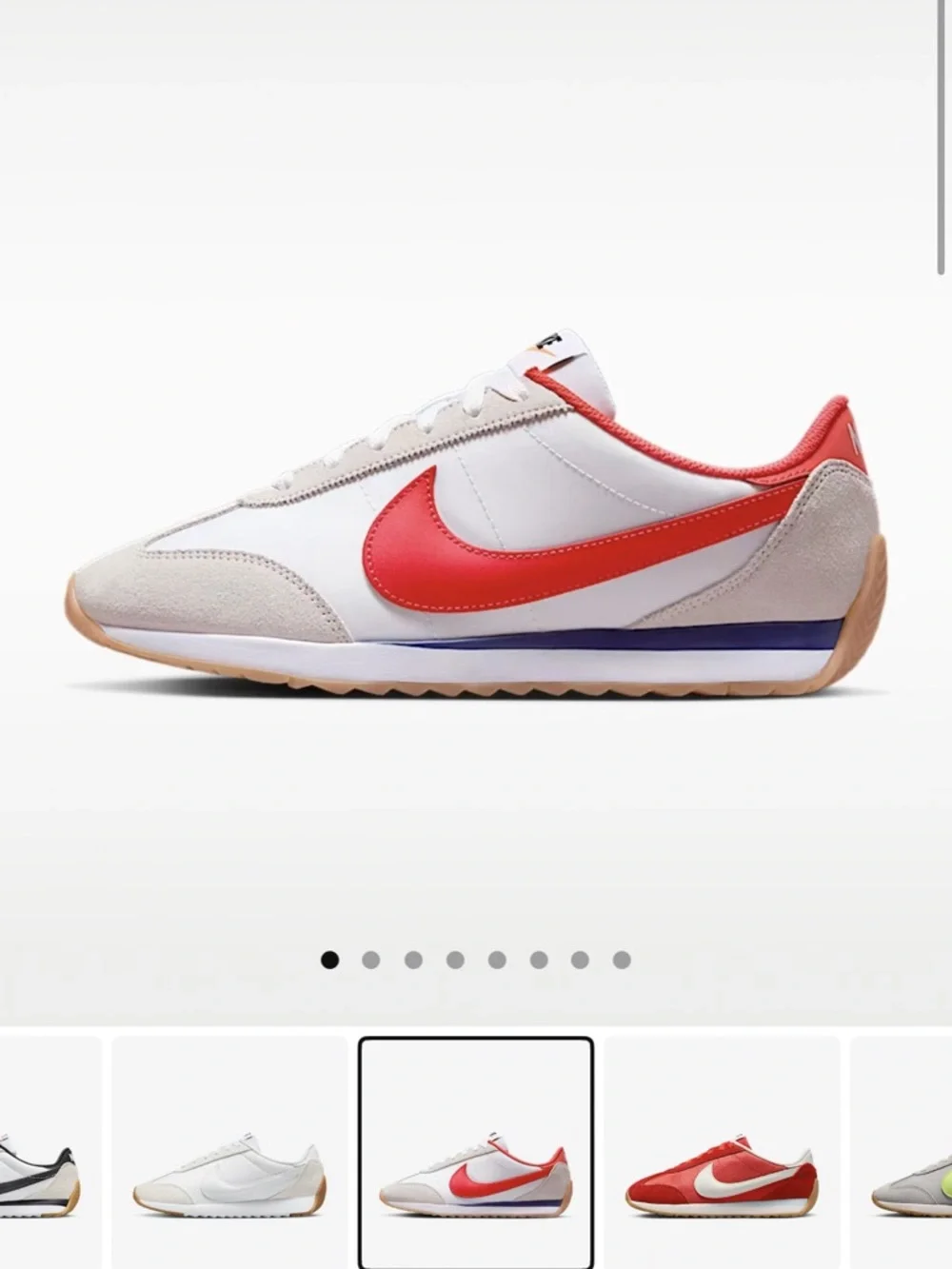 Nike Pacific White Sneakers with Pink Swoosh and Pink Collar